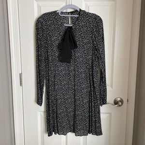 Zara Star Print A-line Long Sleeve Mini Dress